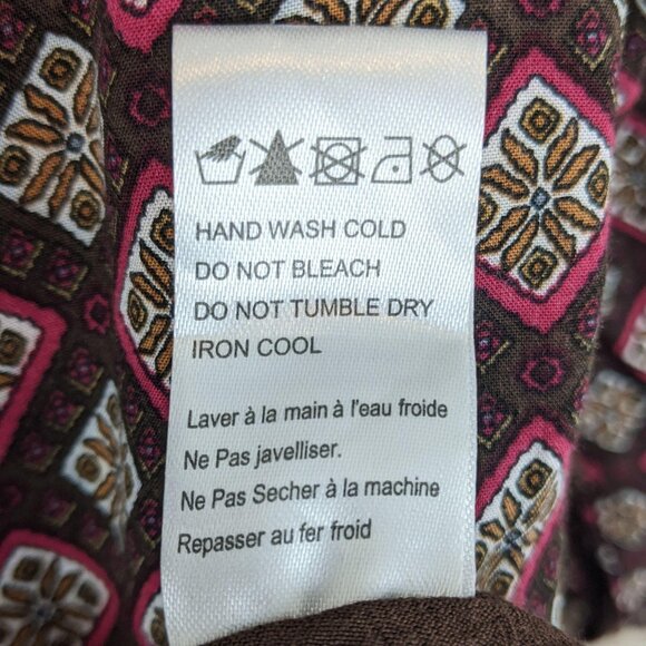 Lucca Urban brown zip front diamond printed long sleeve romper extra small - Picture 11 of 12